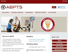 Tablet Screenshot of abpts.org